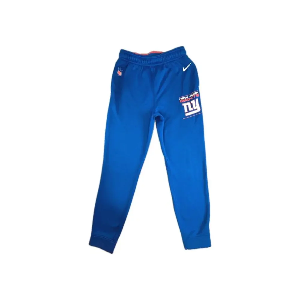 Nike NFL New York Giants Dri-Fit OnField Size L 14/16 Boys Sweatpants Blue C38